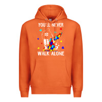 Carrot autism dad you will never walk alone support autism son t shirt Premium Hoodie - linhVisuals