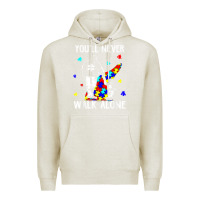 Oatmeal Heather autism dad you will never walk alone support autism son t shirt Premium Hoodie - linhVisuals