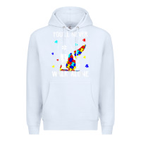White autism dad you will never walk alone support autism son t shirt Premium Hoodie - linhVisuals