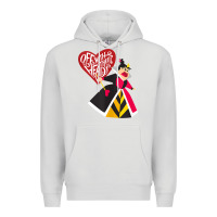 Dove Grey alice in wonderland queen of hearts off with their heads tank top Premium Hoodie - linhVisuals