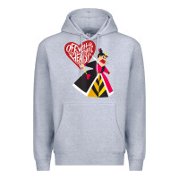 Heather Grey alice in wonderland queen of hearts off with their heads tank top Premium Hoodie - linhVisuals