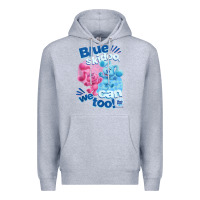 Heather Grey blue's clues & you blue skidoo, we can too tank top Premium Hoodie - linhVisuals