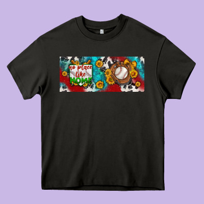 No Place Like Home Baseball Heavy Core Tee Designed By Bundleandbundleshop