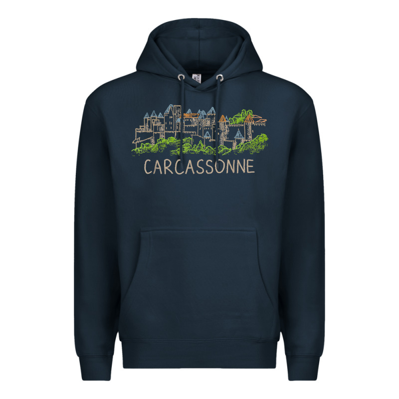 Carcassonne France Unique Hand Drawn Art Gift Men Women T Shirt Premium Hoodie by linhVisuals | Teevron