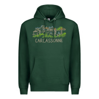 Sports Green carcassonne france unique hand drawn art gift men women t shirt Premium Hoodie - linhVisuals
