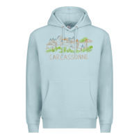 Blue Mist carcassonne france unique hand drawn art gift men women t shirt Premium Hoodie - linhVisuals