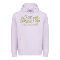 Lilac carcassonne france unique hand drawn art gift men women t shirt Premium Hoodie - linhVisuals