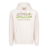 Pale Pink carcassonne france unique hand drawn art gift men women t shirt Premium Hoodie - linhVisuals