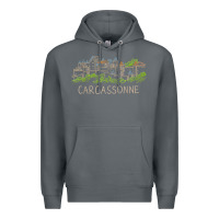 Rock carcassonne france unique hand drawn art gift men women t shirt Premium Hoodie - linhVisuals