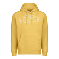 Antique Gold cybertrucks line art pocket futuristic ev truck cyber design t shirt Premium Hoodie - linhVisuals