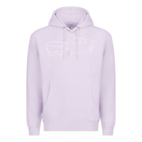 Lilac cybertrucks line art pocket futuristic ev truck cyber design t shirt Premium Hoodie - linhVisuals