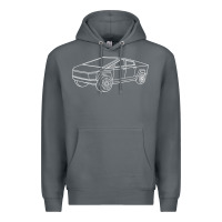 Rock cybertrucks line art pocket futuristic ev truck cyber design t shirt Premium Hoodie - linhVisuals