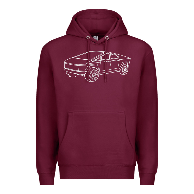 Cybertrucks Line Art Pocket Futuristic Ev Truck Cyber Design T Shirt Premium Hoodie by linhVisuals | Teevron