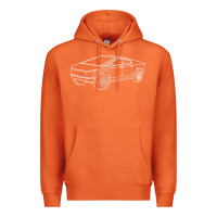 Carrot cybertrucks line art pocket futuristic ev truck cyber design t shirt Premium Hoodie - linhVisuals