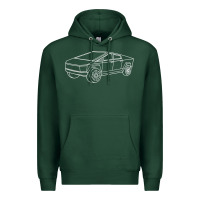 Sports Green cybertrucks line art pocket futuristic ev truck cyber design t shirt Premium Hoodie - linhVisuals