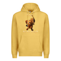 Antique Gold can i pet dat dawg funny dog dachshund lover doxie gift t shirt Premium Hoodie - linhVisuals