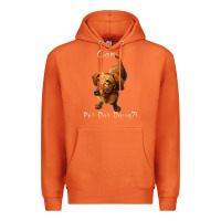 Carrot can i pet dat dawg funny dog dachshund lover doxie gift t shirt Premium Hoodie - linhVisuals