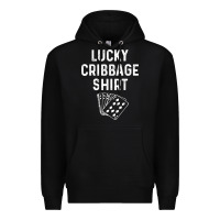 Black funny cribbage shirt lucky card game player lover gift t shirt Premium Hoodie - linhVisuals