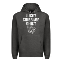 Charcoal Heather funny cribbage shirt lucky card game player lover gift t shirt Premium Hoodie - linhVisuals