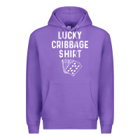 Purple funny cribbage shirt lucky card game player lover gift t shirt Premium Hoodie - linhVisuals