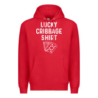 Red funny cribbage shirt lucky card game player lover gift t shirt Premium Hoodie - linhVisuals