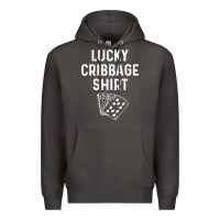 Smoke funny cribbage shirt lucky card game player lover gift t shirt Premium Hoodie - linhVisuals