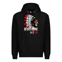 Black hustle 247 gang clothing native american men gift t shirt t shirt Premium Hoodie - linhVisuals
