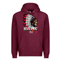 Burgundy hustle 247 gang clothing native american men gift t shirt t shirt Premium Hoodie - linhVisuals
