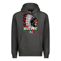 Charcoal Heather hustle 247 gang clothing native american men gift t shirt t shirt Premium Hoodie - linhVisuals