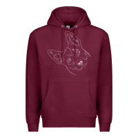 Burgundy funny australian cattle dog t shirt Premium Hoodie - linhVisuals
