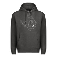 Charcoal Heather funny australian cattle dog t shirt Premium Hoodie - linhVisuals