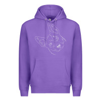 Purple funny australian cattle dog t shirt Premium Hoodie - linhVisuals