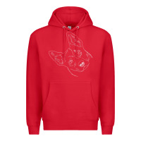 Red funny australian cattle dog t shirt Premium Hoodie - linhVisuals