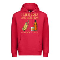 Cardinal i like golf and bourbon and maybe 3 people t shirt Premium Hoodie - linhVisuals