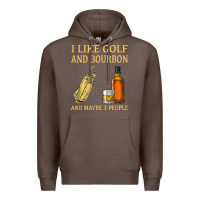 Coffee i like golf and bourbon and maybe 3 people t shirt Premium Hoodie - linhVisuals