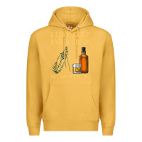 Mustard i like golf and bourbon and maybe 3 people t shirt Premium Hoodie - linhVisuals