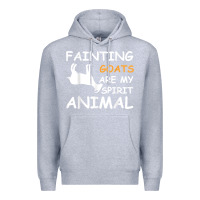 Heather Grey fainting goats are my spirit animal t shirt Premium Hoodie - linhVisuals
