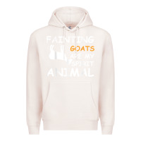 Pale Pink fainting goats are my spirit animal t shirt Premium Hoodie - linhVisuals
