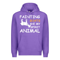 Purple fainting goats are my spirit animal t shirt Premium Hoodie - linhVisuals