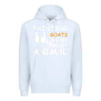 White fainting goats are my spirit animal t shirt Premium Hoodie - linhVisuals
