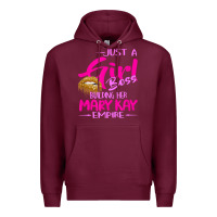 Burgundy just a girl boss building her mary kay empire gift for women t shirt Premium Hoodie - linhVisuals
