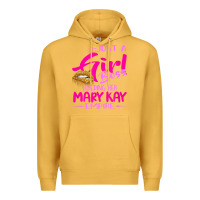 Mustard just a girl boss building her mary kay empire gift for women t shirt Premium Hoodie - linhVisuals