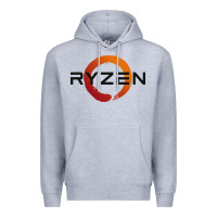 Heather Grey ryzen free world Premium Hoodie - linhVisuals