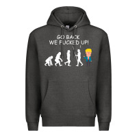 Charcoal Heather go back we fucked up funny anti trump 2020 election apparel t shirt Premium Hoodie - linhVisuals