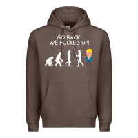 Coffee go back we fucked up funny anti trump 2020 election apparel t shirt Premium Hoodie - linhVisuals