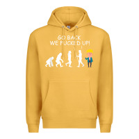 Mustard go back we fucked up funny anti trump 2020 election apparel t shirt Premium Hoodie - linhVisuals