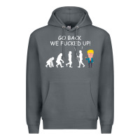 Rock go back we fucked up funny anti trump 2020 election apparel t shirt Premium Hoodie - linhVisuals