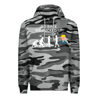 Slate Camo go back we fucked up funny anti trump 2020 election apparel t shirt Premium Hoodie - linhVisuals