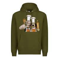 Army Green Wallace Gourmeat Premium Hoodie - linhVisuals