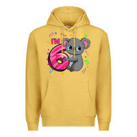 Antique Gold kids 6th birthday shirt for girls koala bear 6 years old t shirt Premium Hoodie - linhVisuals